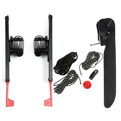 #ad Kayak Boat Tail Rudder Direction Control Steering System Kit W 2pcs Foot Pedals $59.39