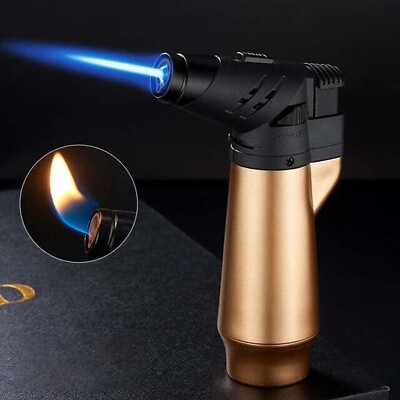 #ad Torch Lighter Butane Lighter with Fuel Window Jet Torch Windproof Cigar Lighter $7.99