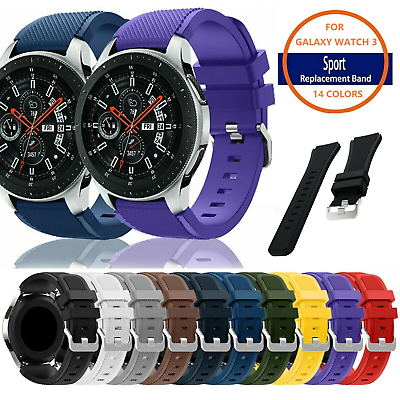 #ad Silicone Sport Watch Band Strap Wristband Loop For Samsung Galaxy Watch 3 45MM $7.99