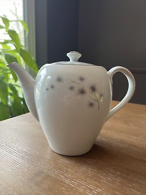 #ad Vintage Creative Fine China 1014 Platinum Starburst Coffee Tea Pot MCM Teapot $20.00