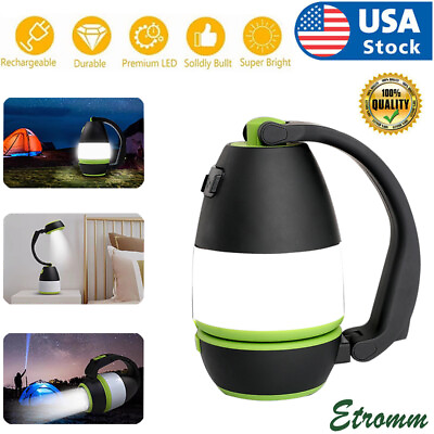 #ad Portable Camping Lantern USB Rechargeable Camping Tent Light Lamp Flashlight LED $15.95