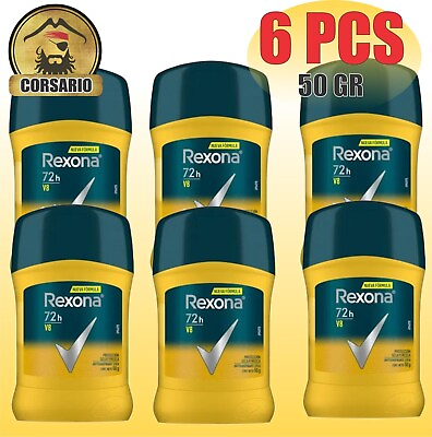 #ad Rexona men#x27;s v8 antiperspirant barra deodorant 50gr pack x6 $42.65