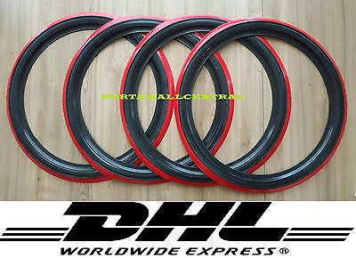 #ad 16 inch wheel Black and Red wall tyre line Old style Insert trim Set.Portawalls $81.88