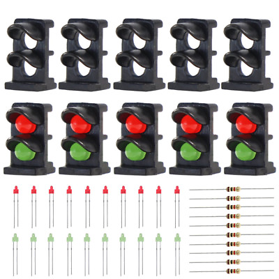#ad JTD14 10 sets Target Face With LEDs for Railway Dwarf signal N Z Scale 2 Aspects $9.99