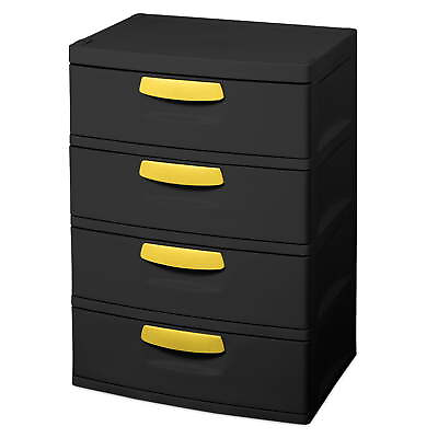#ad Black 4 Drawer Chest of Drawers $112.50