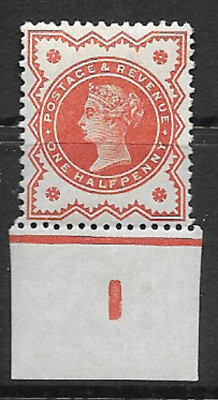 #ad ½d Vermillion control I Imperf single MOUNTED MINT GBP 15.00