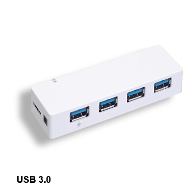 #ad Kentek White USB 3.0 4 Port Hub 900mA 5Gbps Charging Data Sync for PC Laptop $49.62