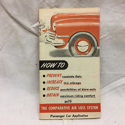 #ad Vintage Tire Pamphlet Advertising A. Schrader#x27;s Son For 1950s Car $23.50