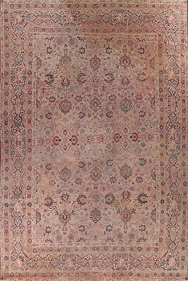 #ad Pre 1900 Antique Vegetable Dye Kirman Lavar Area Rug Oversize Hand knotted 14x18 $8790.00
