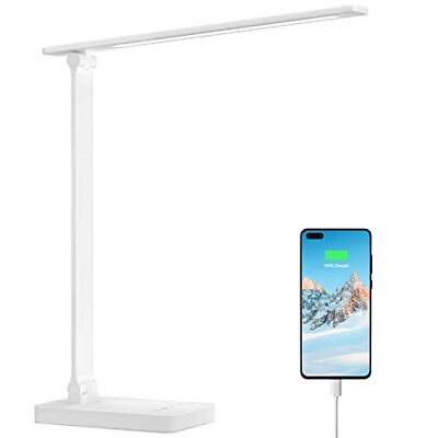 #ad LED Desk Lamp USB Charging Port Dimmable Home Office Touch Control Reading $39.65