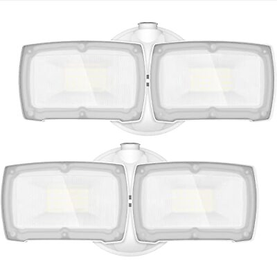#ad LEPOWER 2 Pack LED Security Light Dusk to Dawn Outdoor Flood 2 Pack White $73.23