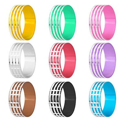 #ad Men#x27;s Women#x27;s Finger Ring Aluminium Jewellery Tribal Cut Band Coloured Colourful $3.84