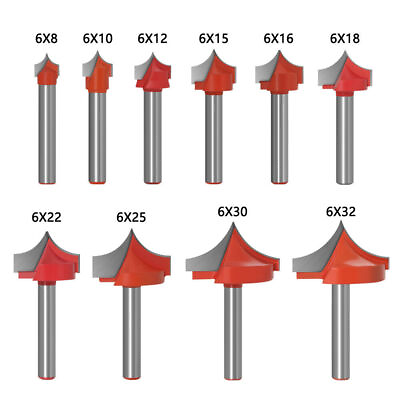 #ad 6mm Shank 10mm 32mm Solid Carbide End Mill CNC Engraving Router Bits 10pcs set $40.47