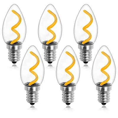 #ad Pack Of 6 E12 Night Light Led Bulb 0.6w Equivalent To 6w 7w Soft White 2700k 70l $22.90