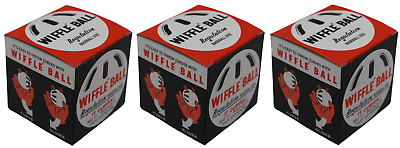 #ad 3 New Official WIFFLE Plastic BALL Indoor Outdoor Regulation Baseball Size $11.95