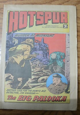 #ad Vintage The Hotspur Comic Newspaper #989 September 30th 1978 The Big Palooka $19.99