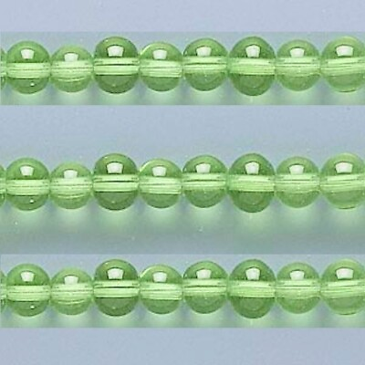 #ad 1 Strand 70 72 Light Spring Green Glass 6 7mm Round Beads with 0.8 1mm Hole * $6.99