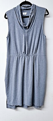 #ad SIMPLY VERA Light Blue Sleeveless Soft Cowl Neck Midi Woman Dress XL $15.29