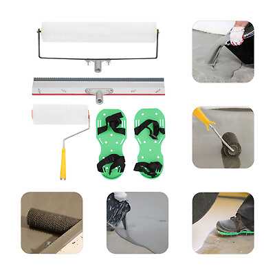 #ad Self leveling Cement Tool Set Kit Roller Spiked Shoe Scraper Floor Construction $69.82