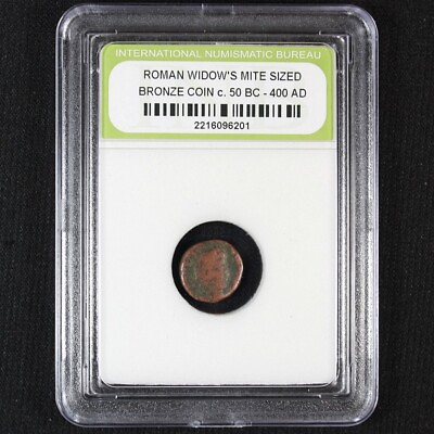 #ad Ancient Roman Widows Mite Sized Bronze Coin 50 BC 400 AD $12.95