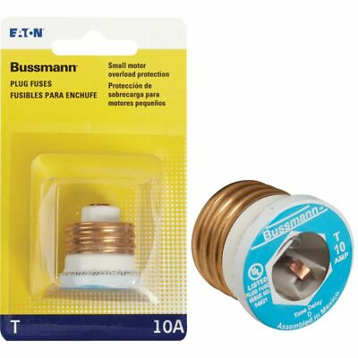 #ad 5 Bussmann 10A BP T Heavy Duty Time Delay Plug Fuse. Model: BP T 10 $69.99