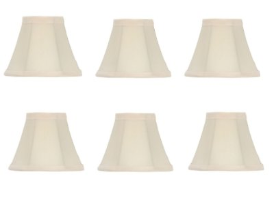 #ad #ad Set of Six Chandelier Shades 6quot; Eggshell Silk Mini Shades Lamp Shade $68.99
