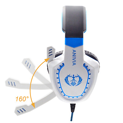 #ad 3.5MM Gaming Headset computer Headphone with Microphone White $20.69