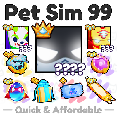 #ad 🟢ONLINE Pet Simulator 99 Huge Pets Gems Enchants Items LOWEST👍 $15.99