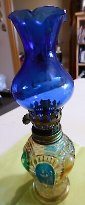 #ad Vintage Multi Color Oiled Table Lamp $25.00