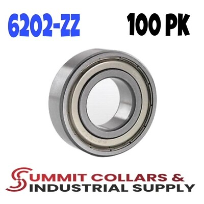 #ad 6202 ZZ Ball Bearing Premium Metal Shielded 15x35x11 mm Qty 100 $102.99