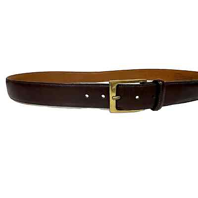 #ad TRAFALGAR brown leather Cortina Baltic belt brass buckle Men’s Size 38 $23.99