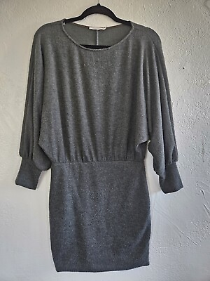 #ad Lush Dolman Batwing Sleeve Slouchy Soft Sweater Dress Medium $12.00