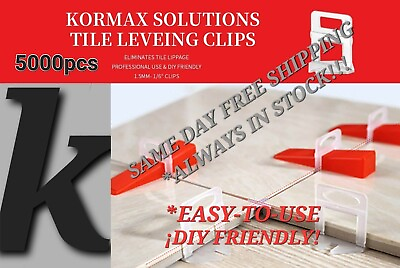 #ad 5000 Pcs Clips Tile Leveling System Floor Wall 1 16 1.5mm Tile Spacer Clip $475.00
