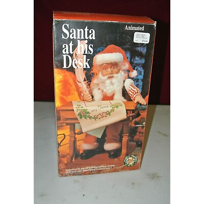 #ad Christmas Animated Santa at His Desk 1994 $25.00