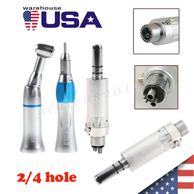 #ad Dental Straight Nose Cone Contra Angle Low Speed Handpiece Air Motor For NSK $33.90