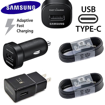 #ad Original Samsung Galaxy S10 Note10 S8 S9 Plus Fast Wall Charger OEM Type C Cable $3.99