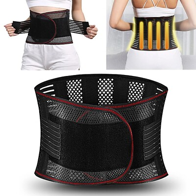 #ad Back Brace Herniated Disc Lumbar Support Belts Lower Pain Support Relief Girdle $15.79