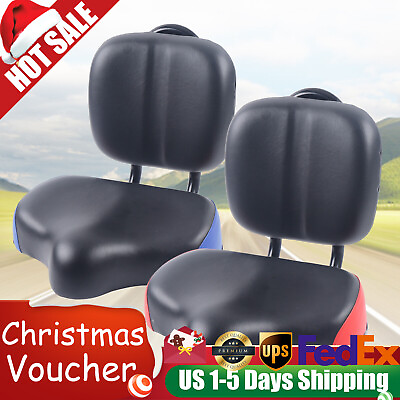 #ad Universal Bicycle Seat Large Comfort Wide Saddle Seat With Back Rest Cushion HOT $32.91