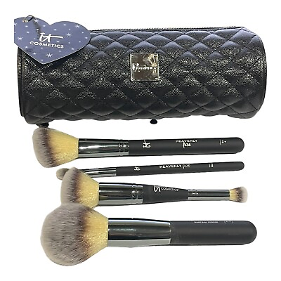 #ad IT Cosmetics special edition Holiday 4 pc Luxe brush set w Makeup case $34.99