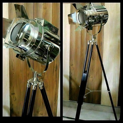 #ad Nautical Vintage Floor lamp Search Spotlight Tripod Theater Home Decorative Gift $371.62