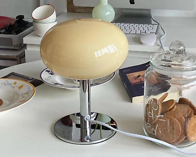 #ad Desk Lamp Vintage Style Danish Lamp Mushroom Table Lamp Glass Lamp $99.00