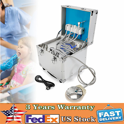 #ad Dental Mobile Delivery Unit Portable Rolling Box Air Compressor Suction 4 Holes $497.26
