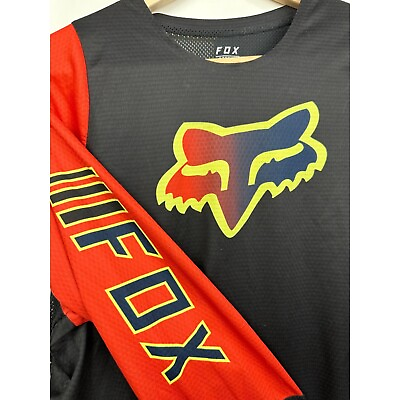 #ad Fox Racing Mens sz L mesh long sleeve large fox head FOX arms motocross $11.00