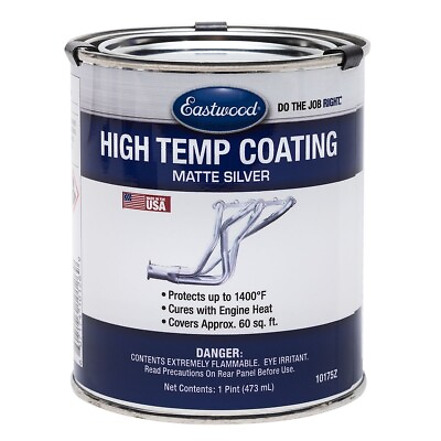 #ad Eastwood High Temp Manifold Coating Silver 1 Pint Can High Heat And Engine Paint $69.99