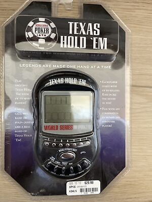 #ad Excalibur Texas Hold Em Handheld World Series Of Poker Electronic Card Game NIP $9.99