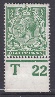 #ad N14 17 ½d Cobalt Green Control T 22 perf single MOUNTED MINT GBP 12.00