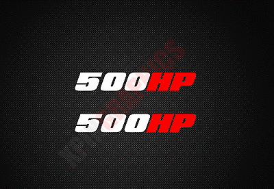 #ad 500 HP HORSEPOWER VINYL 2x DECAL STICKER 2 COLOR STICKERS $4.99