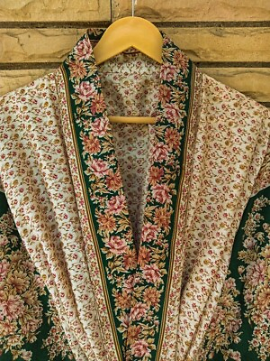 #ad Pure Silk Kimono Beige Long Robes Woman Robe Kimonos Unisex KMO3618 $34.99