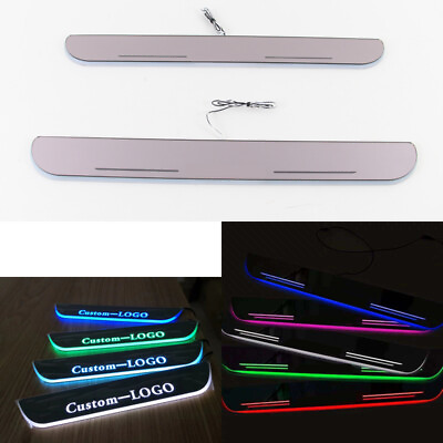 #ad Customized Motion LED Moving Courtesy Light Door Sill Scuff Plate For Ford $54.99