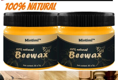 #ad 2PCS Beeswax Furniture Polish Wood amp; Scratch Cover Kit With Sponges NEW $29.99